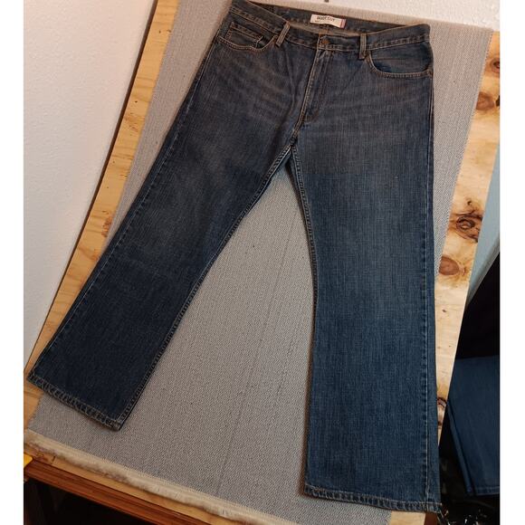 Levis 527 Bootcut Jeans Mens 39X31 Blue Fade Cowboy Style - Picture 4 of 16